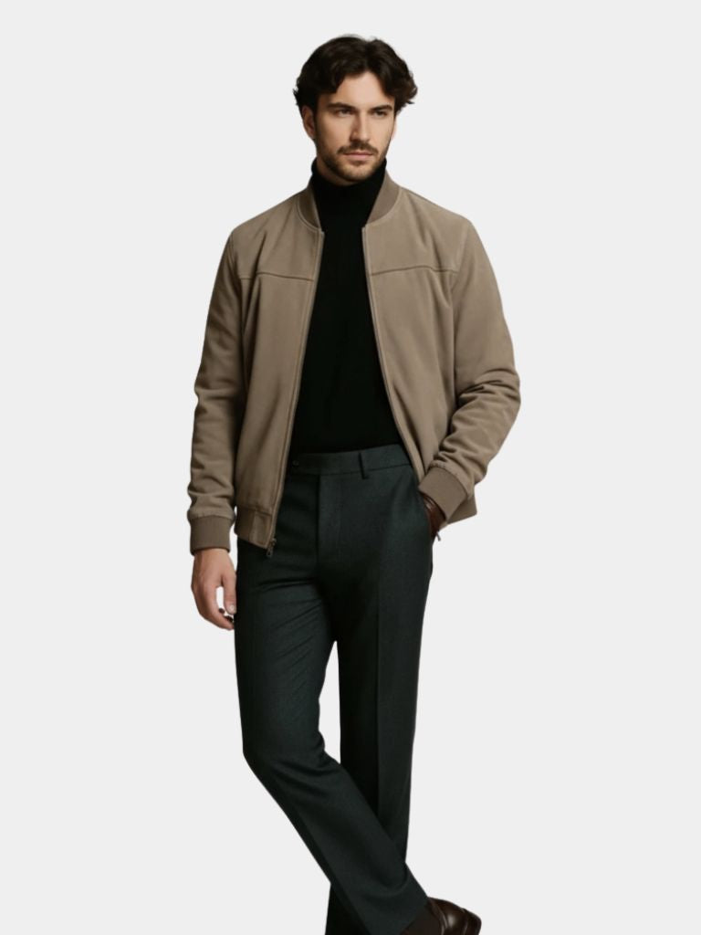 Darian™ | Chaqueta Bomber de Ante Premium