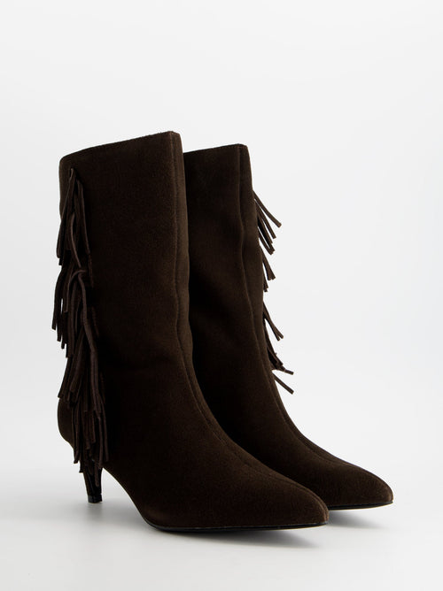 Botines de ante con tacón kitten - ULK Duffy