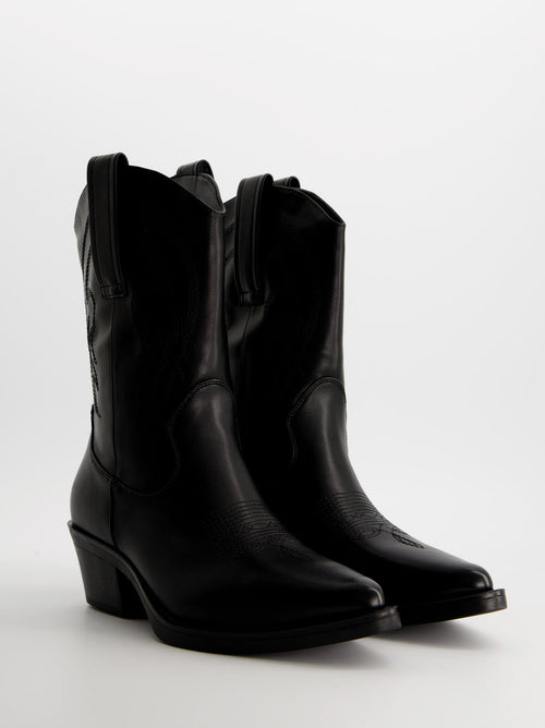 Botines cowboy efecto piel - Brooklyn