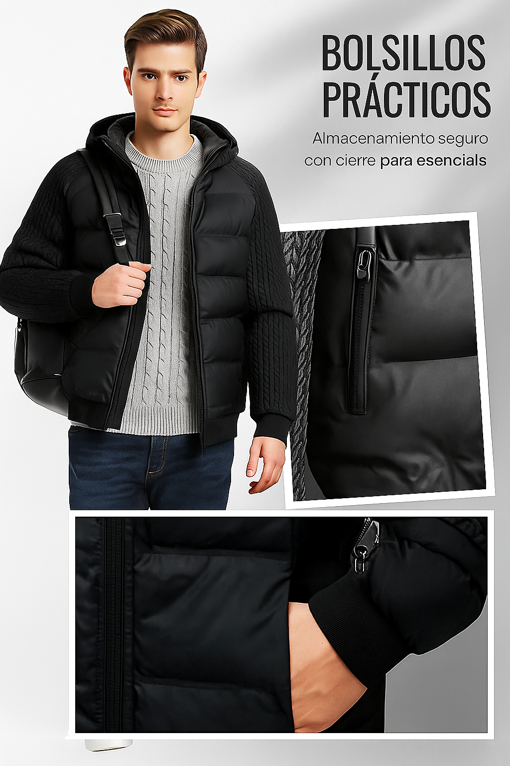 Chaqueta Térmica con Capucha | Acolchada y Cortavientos