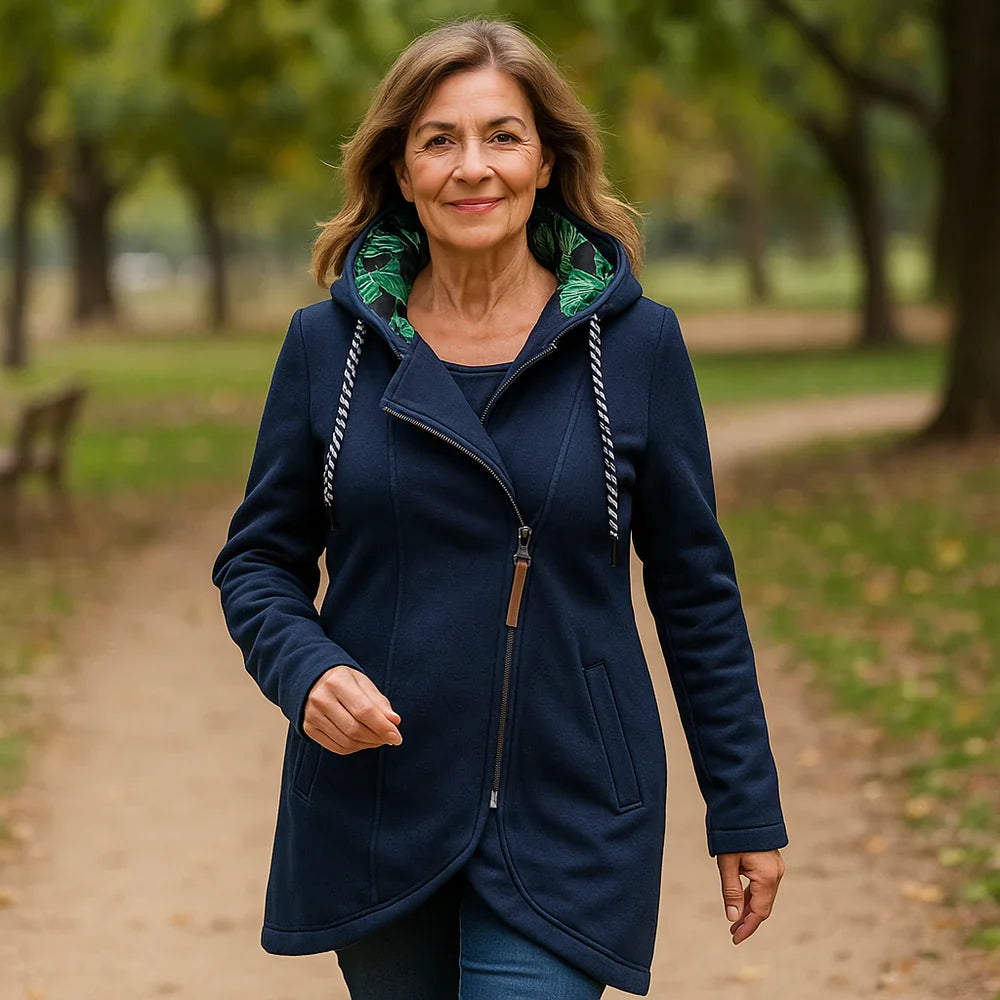 Eleonora™ – Abrigo de invierno con cremallera asimétrica