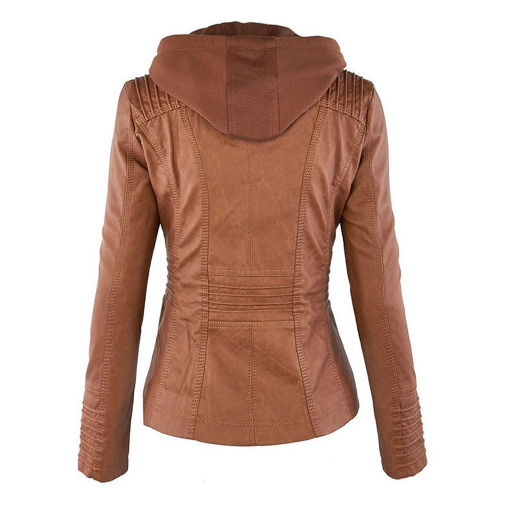 Marvella™ | Chaqueta de cuero elegante
