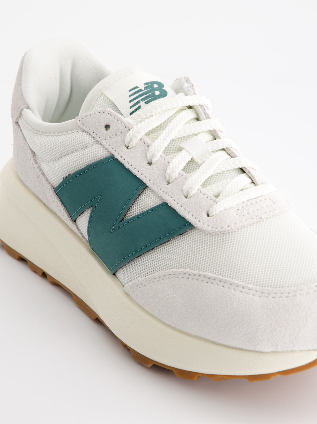 New Balance 370 - Zapatillas blancas de piel transpirables
