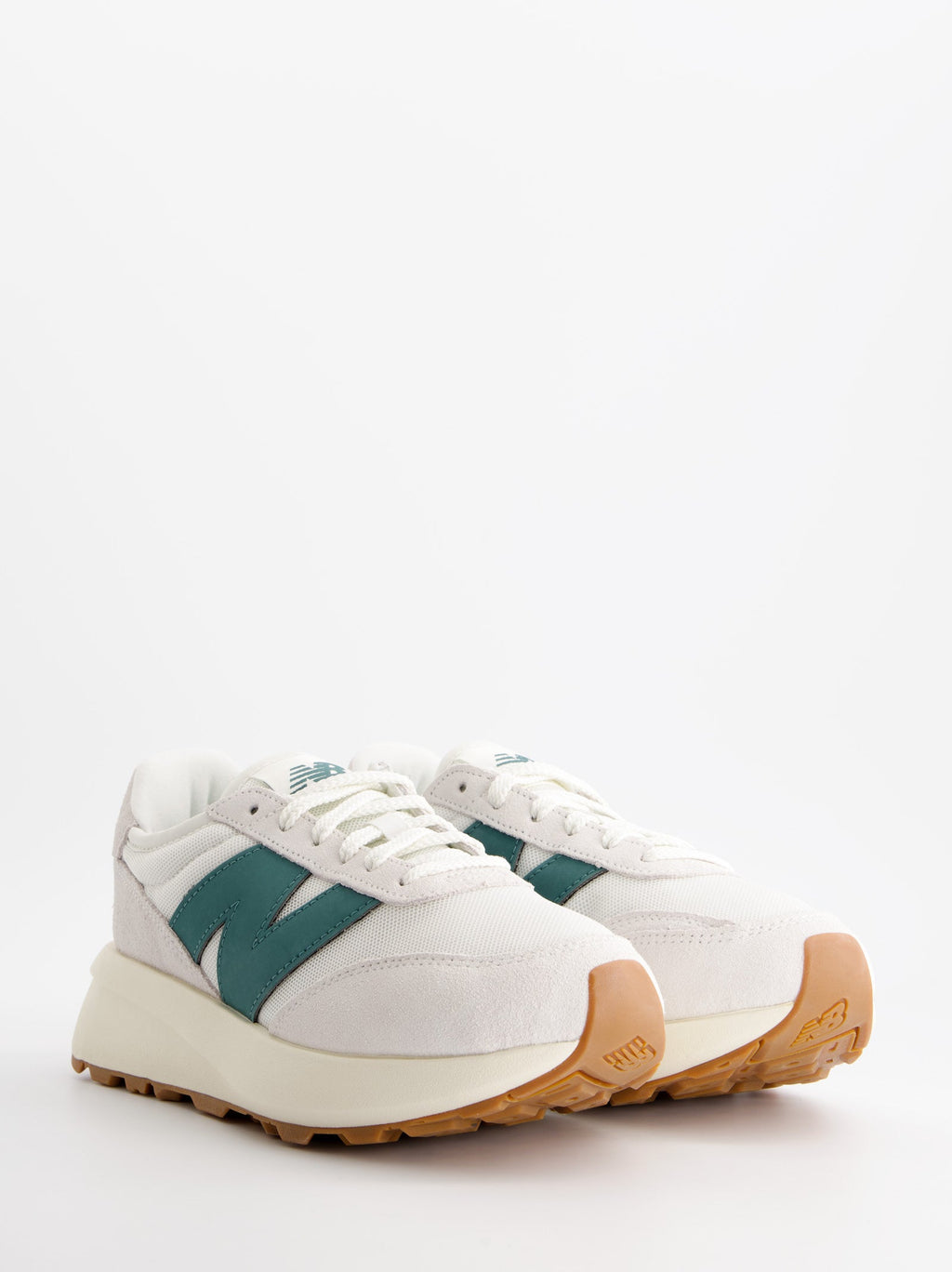 New Balance 370 - Zapatillas blancas de piel transpirables
