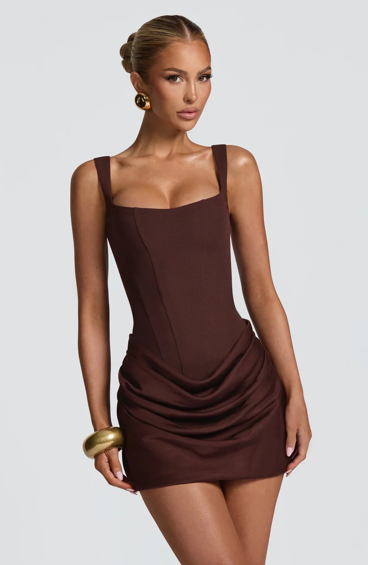 CORNELIA MINI DRESS - PLUM