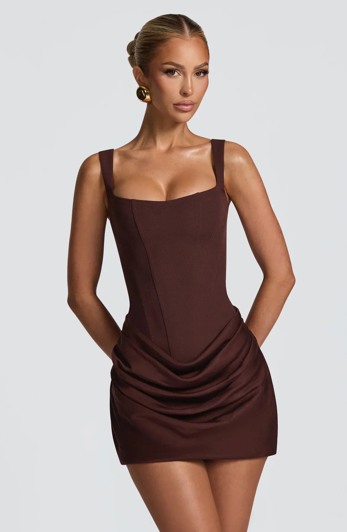 CORNELIA MINI DRESS - PLUM