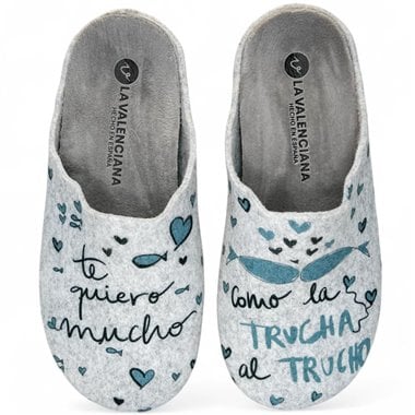Zapatillas de Casa La Valenciana Te Quiero Mucho