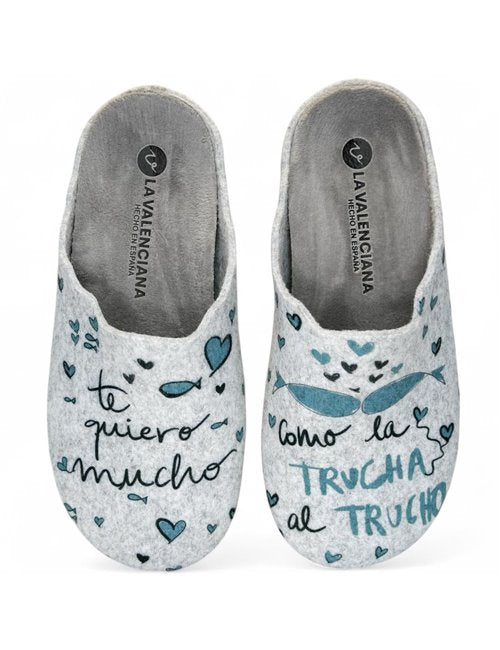 Zapatillas de Casa La Valenciana Te Quiero Mucho
